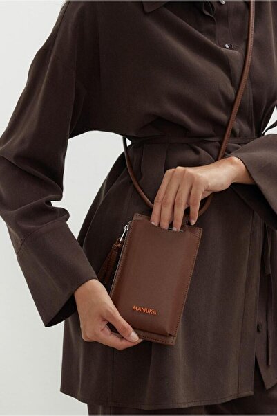 Manuka TAŠKA NA TELEFON S DRŽÁKEM KARTY TAN