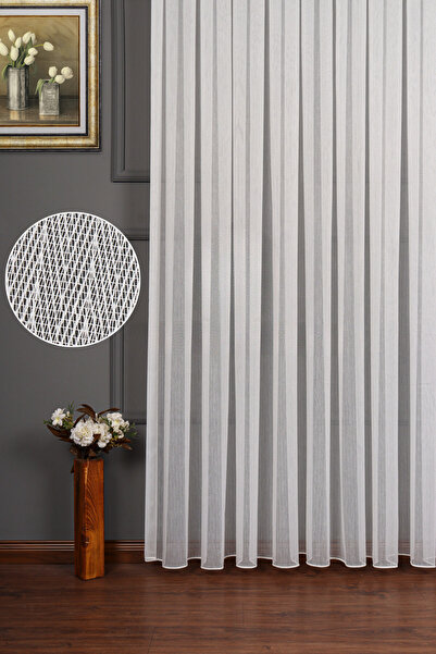 VANESSA PERDE Balıksırtı Keten Mat Zemin Kırışmaz Düz Spor Tül Perde Sık Pile...