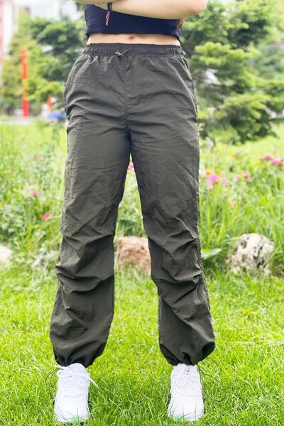 Wild Flower Pantaloni unisex pentru copii, cu picioare elastice, cu parașuta