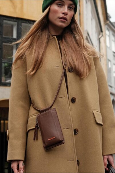 Manuka TAŠKA NA TELEFON S DRŽÁKEM KARTY TAN