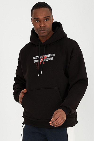 Ghetto off limits Elevated Minds Oversize Unisex Black Sweatshirt
