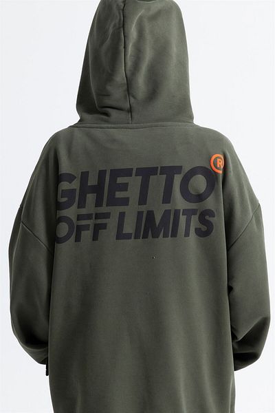 Ghetto off limits Πίσω λογότυπο με στάμπα με κουκούλα
