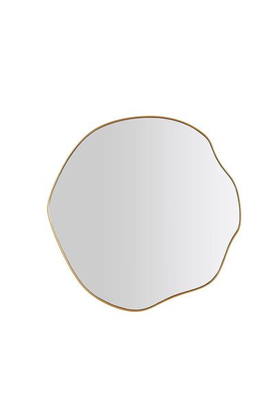 MKS Design Gold Çerçeveli Asimetrik Duvar Dekor Aynası / Asimetrik Ayna / Konsol Aynası / Düzensiz Ayna