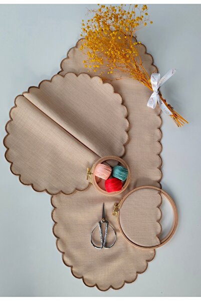 sarra 3'lü Reyhan Oda Takımı - Koyu Bej