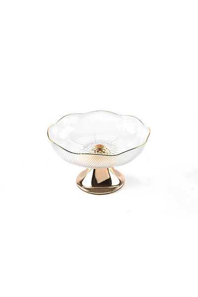 Mikasa Moor Gold Footed Glass Service14x8cm