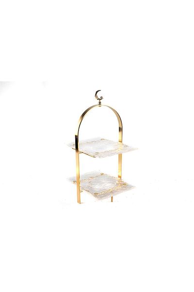 Mikasa Moor Gold 2 Layer Glass Service 18x20x37cm