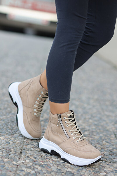 Madam Tarz Fred Thick Sole Zipper Λεπτομερείς καθημερινές γυναικείες μπότες