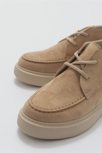 LuviShoes Valve Koyu Bej Süet Kadın Bot