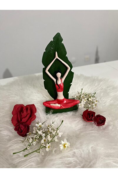 Büyük Boy Yoga Yapan Kız Yogacı Kız Dekoratif Biblo