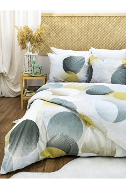 ÇARŞAF DÜNYASI Set cuvertură dublu 160x200 100% bumbac cu model geometric col...