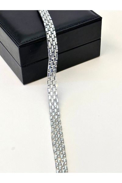 ODDA TASARIM ATÖLYESİ Eni with crystal stones attached with iron: 1 cm length: 1M strip