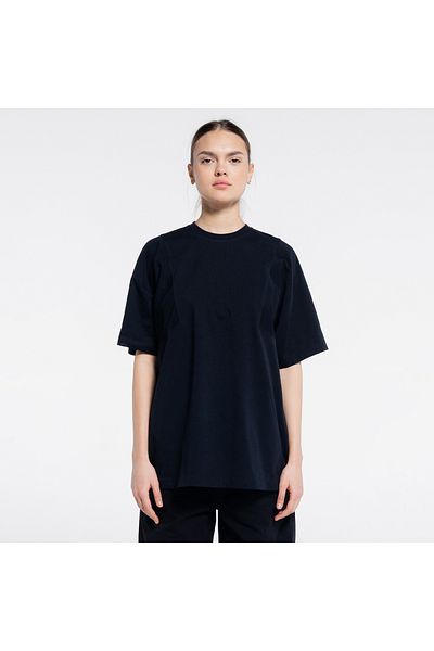 Friday Offset Tricou negru pentru femei Tio, 100% bumbac, cu decolteu rotund