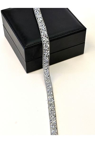 ODDA TASARIM ATÖLYESİ Iron-on adherent edges ball chain thin strip silver
