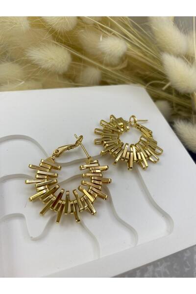 Arescollection KARARMAZ İTHAL ÇELİK HALKA KÜPE