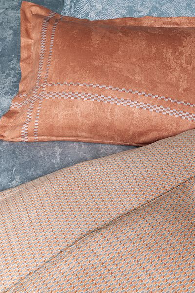 Yataş Fayel Double 8 Piece Fall Winter Dowry Set - Orange