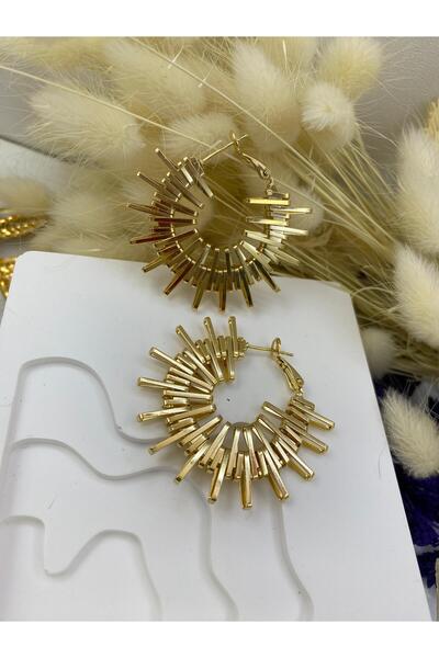 Arescollection KARARMAZ İTHAL ÇELİK HALKA KÜPE