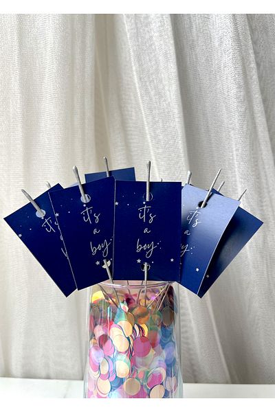 The Istanbul Event Φακός πάρτι 10 τεμαχίων για το Baby Shower με θέμα "It's a Boy" για αγοράκια