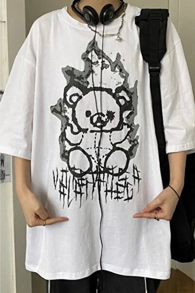 Tarzsokak Tricou alb unisex Flame Bear