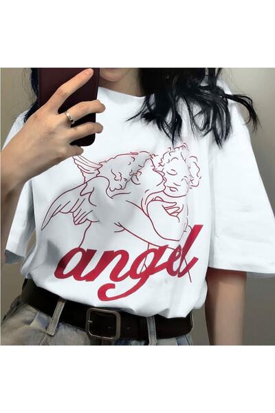 Tarzsokak Tricou alb unisex Red Angel Written