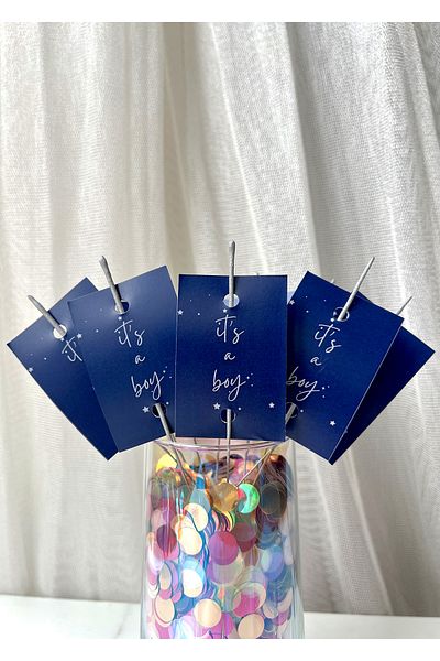 The Istanbul Event Φακός πάρτι 10 τεμαχίων για το Baby Shower με θέμα "It's a Boy" για αγοράκια