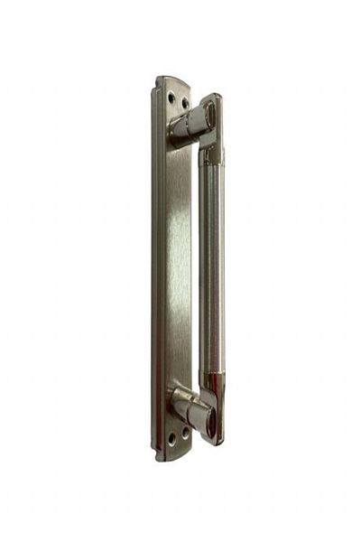 Marelli Dalaman Verda Satin Nickel Square Badge Riding Door Pull