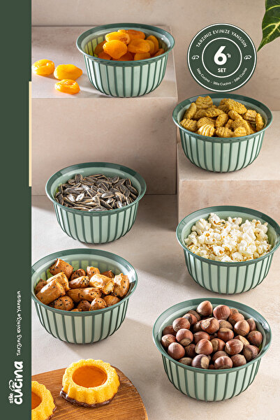 Stile Cucina Linea 6lı Pratik Çerezlik Yeşil 500 Ml