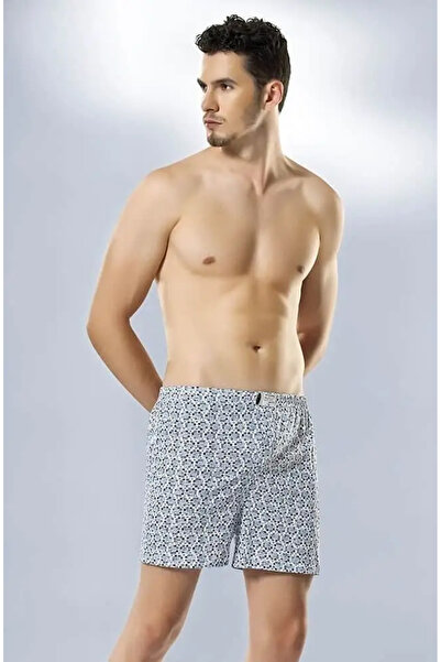 NightLove Erkek Büyük Beden Desenli Penye Boxer
