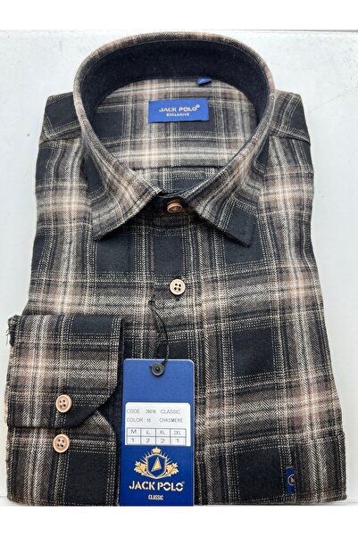 Jack Polo Erkek Tek Cep Kışlık Kaşmir Gömlek