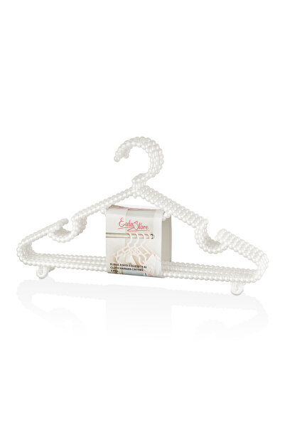 EsdaStore Inci Desenli Elbise Askısı (10 Adet) Gümüş Renk ES019-A