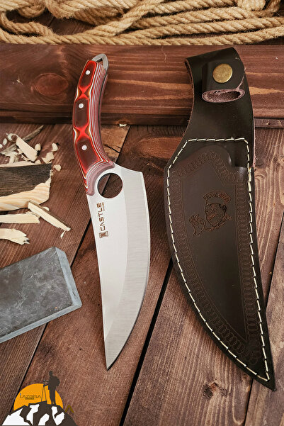 CASTLE KNİFE Outdoor Piknik Kamp Bıçağı Bıçak Çakısı Mutfak Şef Bıçak Kılıflı...