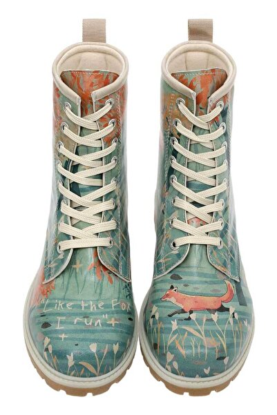 Dogo Kadın Vegan Deri Turkuaz Uzun Bot - Like The Fox Tasarım