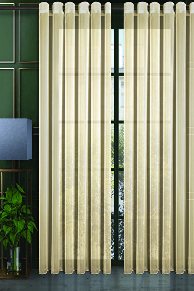 De'Vor Pırıltı Tül Perde Yüksek Kaliteli Kumaş, Rustik için Kuşgözlü Dikim