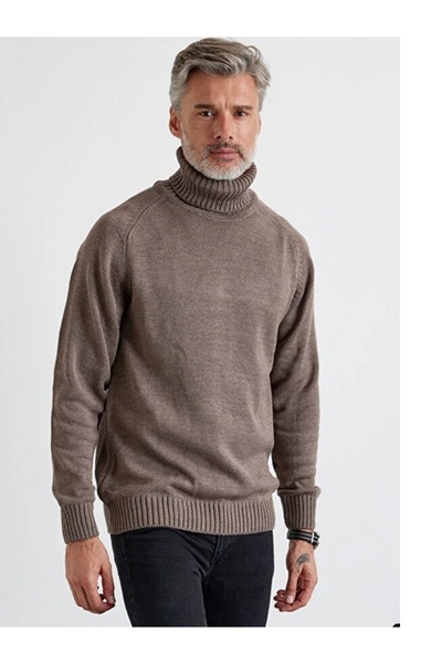 Butik Karaca pulover tricotat oversize pentru bărbați, cu gâtul turn, pulover...