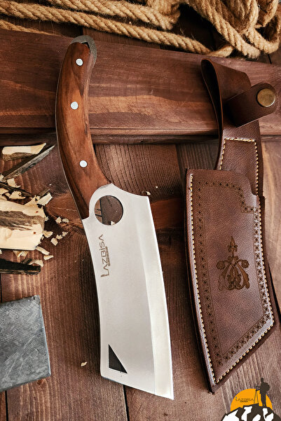 LAZBİSA Outdoor Piknik Kamp Bıçağı Bıçak Çakısı Mutfak Şef Bıçak Kılıflı El Y...