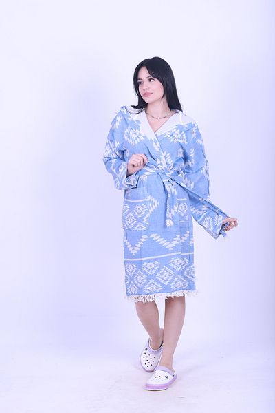 Befera Design Ethnic Μπουρνούζι Ζακάρ 100% Βαμβάκι