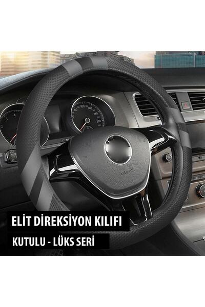 GM-DESIGN Elit Direksiyon Kılıfı Füme Dikişsiz - Geçme