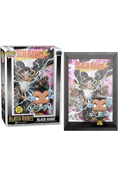Funko Dc- Black Adam Glow in Dark Pop Figure Comic Cover