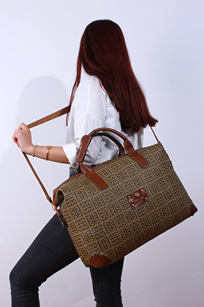 Fiyaka MİAMİ POLO 1203E حقيبة يد كبيرة حقيبة سفر للعطلات MİAMİ DARK MINK