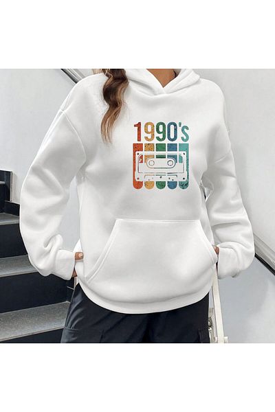BEETON Φούτερ με κουκούλα Unisex με στάμπα του 1990