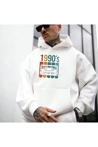 BEETON Φούτερ με κουκούλα Unisex με στάμπα του 1990