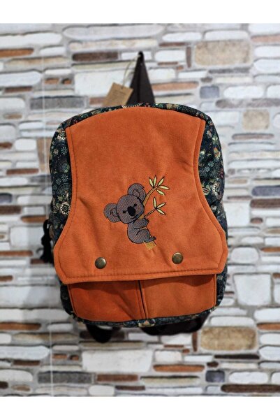 Street Bag Koala Desenli Kapaklı Bohem Sırt Çantası