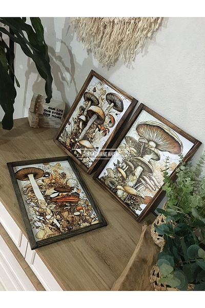 HAYALHANE AHŞAP Сервиз за маса с гъби / Гъби