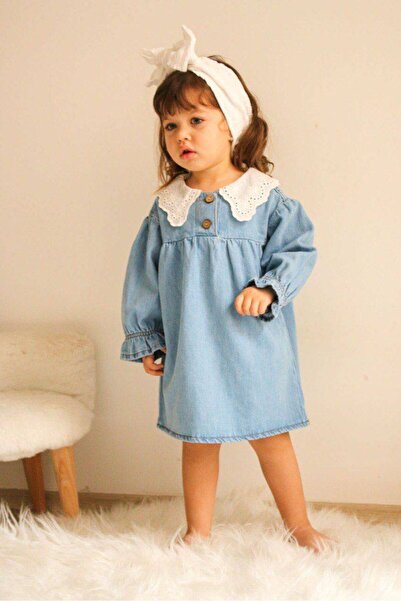 Bebekkutusu فستان الدنيم القطني للفتيات الصغيرات للموسم الجديد، يرجى الاختيار...