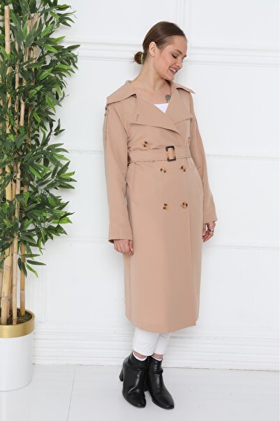 Wazze Su İtici Astarsız Oversize Trençkot