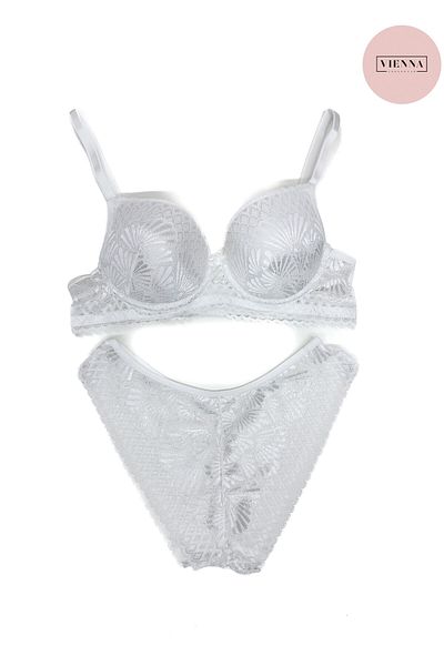 Vienna Underwear Women's Lace, Padded, Underwire Bra Set