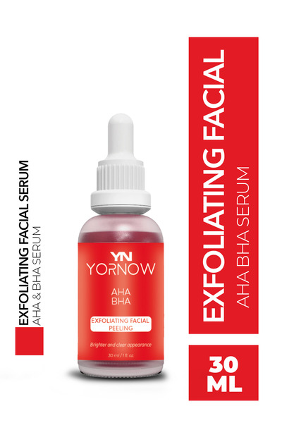 YORNOW Exfoliating Facial Peeling Serum - Aha, Bha 30 Ml