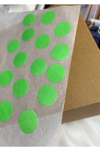bisaccia 3 سم - 50 قطعة ملصق دائري فارغ أخضر اللون واحد قابل للكتابة ملصق صغير