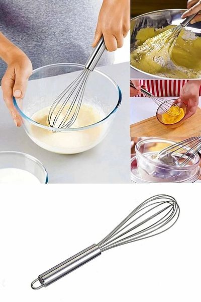 LOVYCO Stainless Steel Whisk Practical Kitchen Gadget, Meal Prep Whisk 22 Cm