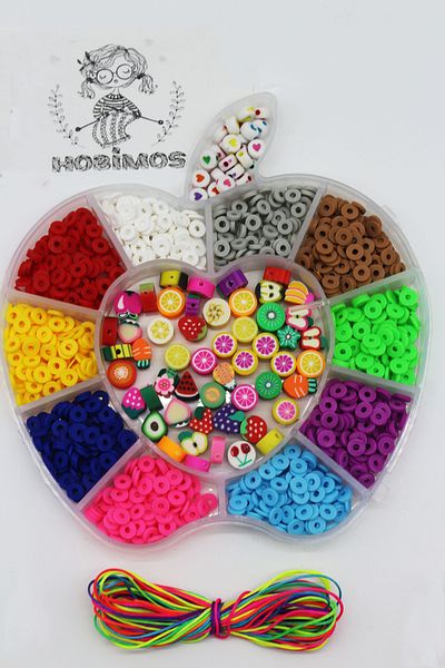 Hobimos Apple Figured Hobby and Jewelry Making Bead Set