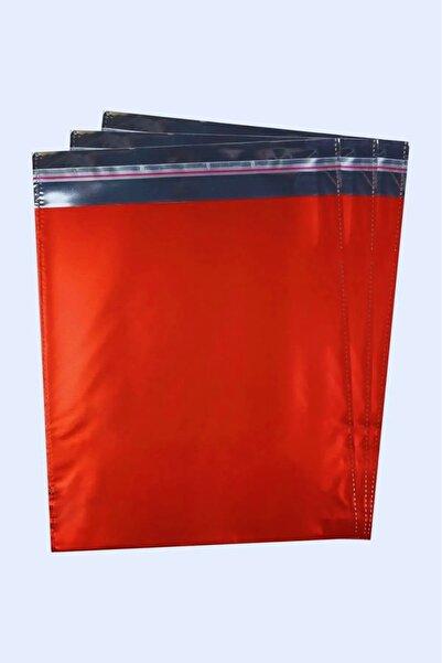 Ambalaj Evi Pachet cadou adeziv roșu metalic 35x50 cm 50 buc